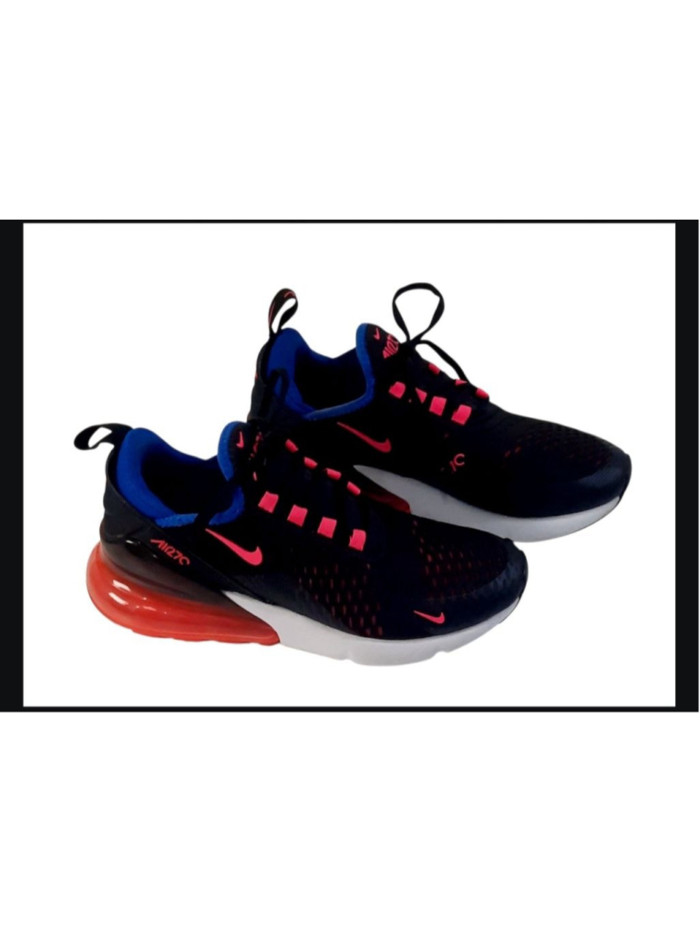 Nike Air Max 270 Womens
Running Shoes Black Pink Racer
Blue DZ4407-600 Size 8 - Picture 5 of 6